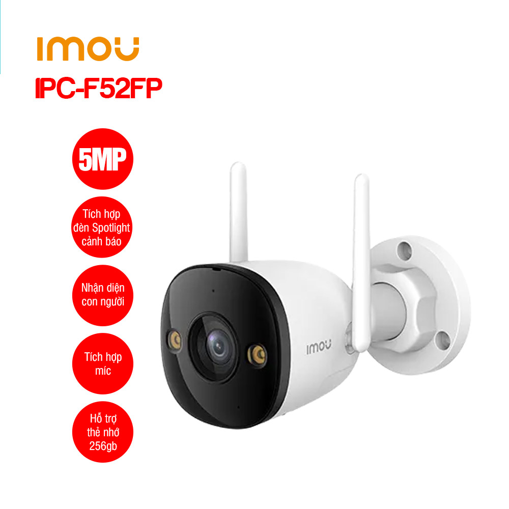 Camera WIFI IPC-F52FP IMOU 5 megapixel 3k có màu ban đêm 3 camera wifi ngoai troi imou ipc f52fp 5mp 1