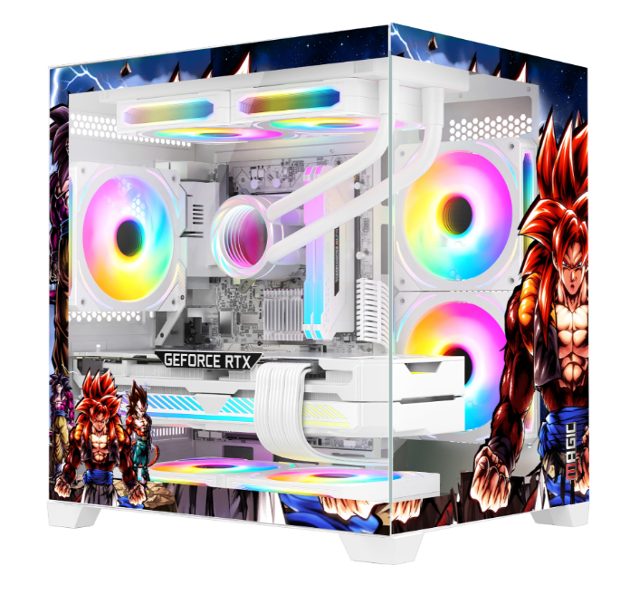 Thùng máy Magic Aqua M Ultra Plus Songoku - Trắng | Full Micro ATX 3 case new