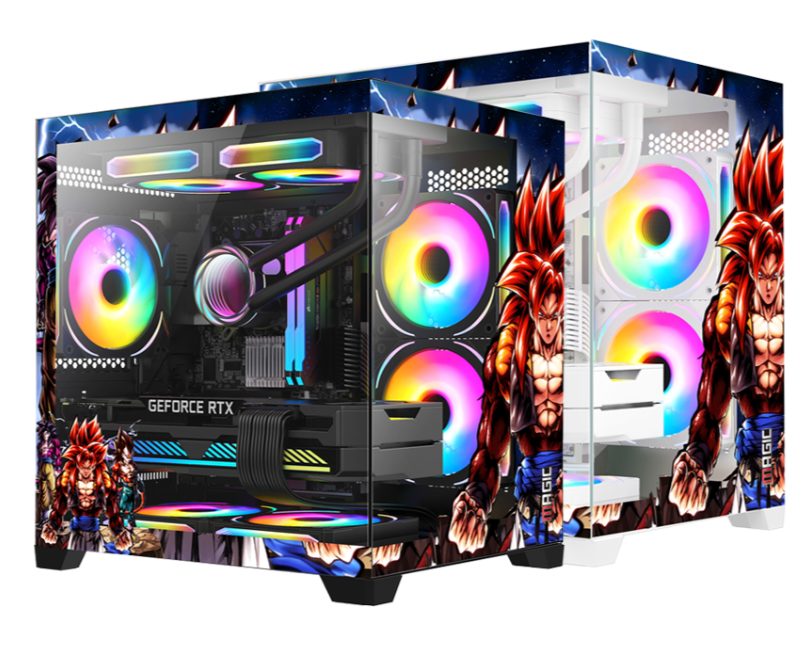 Thùng máy Magic Aqua M Ultra Plus Songoku - Trắng | Full Micro ATX 6 qwefwewfwf