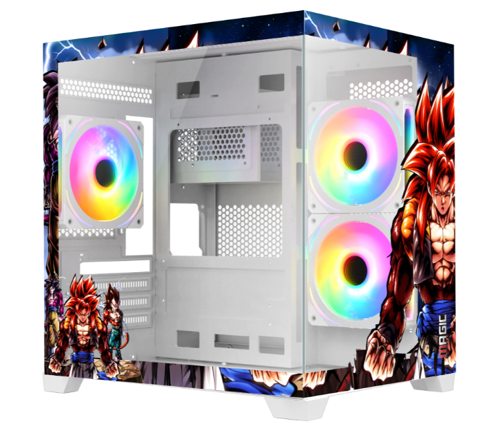 Thùng máy Magic Aqua M Ultra Plus Songoku - Trắng | Full Micro ATX 4 sdsasdaad